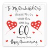 Hunts England - Romantic Wife 60th Wedding Anniversary Card -