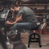 IRONMAX Rolling Shop Stool, Adjustable Height Padded Garage Creeper Seat