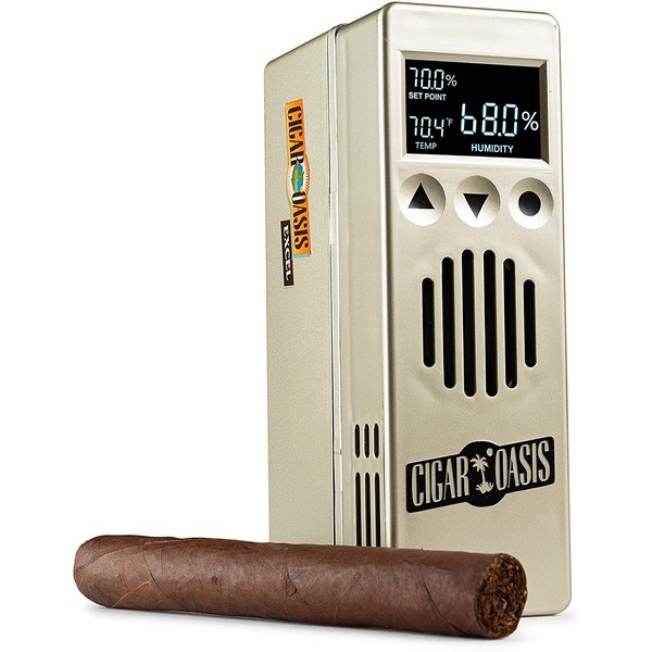 Cigar Oasis Excel 3.0 Electronic Humidifier for 100-300 Cigar Capacity Humidors - The Original Set It and Forget It Cigar Humidifier for Any Style Cigar Humidor