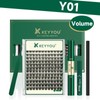 KEYYOU DIY Cluster Lashes Kit Volume Waterproof Long-Lasting Lash Extension