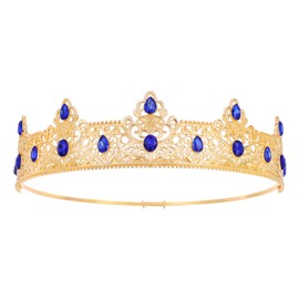 King Crowns for Men Male Prince Diadem Royal Medieval Renaissance Crown