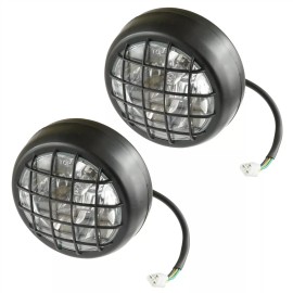 Caltric 2 Complete Headlight fits Yamaha Warrior 350 YFM350X 2002 2003 2004
