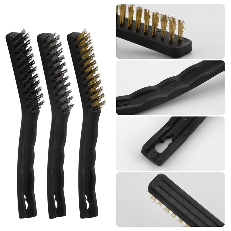 Set of 6 Wire Brushes Hand Wire Brush Set Metal