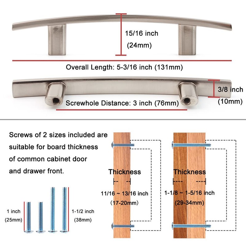 KOOFIZO 10 Pack 3 Inch Oil Rubbed Bronze Kitchen Cabinet