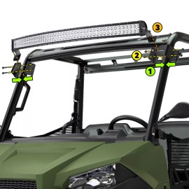 21ST Pro-Fit Cage Roof 50/52" LED Light Bar Mounts For Polaris Ranger 570/900/1000 XP