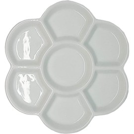 White Watercolor Paint Palette Tray Water Color Palletes Washable Paint Ceramic Paint Palette Porcelain Watercolor Palette for Artist Watercolor Painting Palettes and Palette Cups, Palettes