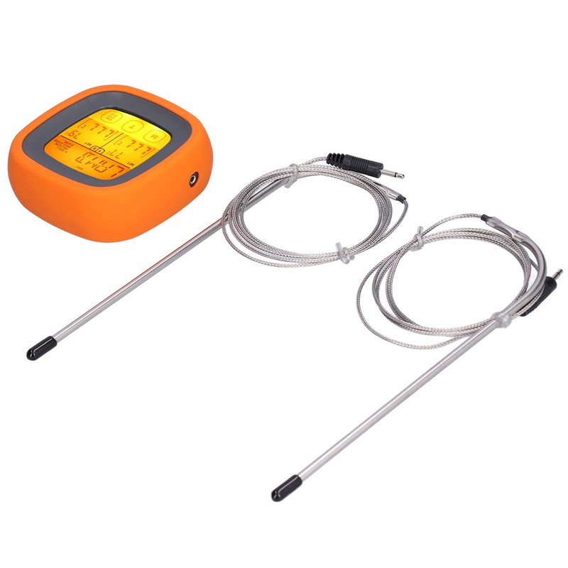 Barbecue Oven Thermometer Dual Probe Electronic Digital Display Touch Button