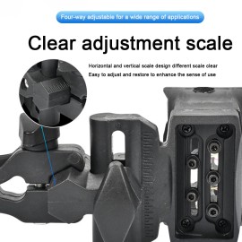 0.019" Fiber Optic Compound Bow Sight Adjustable Archery Hunting w/ Level Bubble