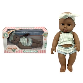 RLS Dark skin Afro Caribbean Baby Doll Toy is a truly beautiful dark-skinned
