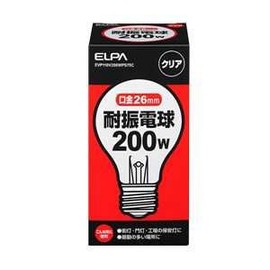エルパ (ELPA) 耐震球 電球 照明 110V 200W E26 クリア EVP110V200WPS75C