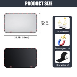 XCBYT Sun Protection Car Curtain, Magnetic Privacy Screen Car Window Blackout Sun Protection Side Window Baby Children, Pack of 2