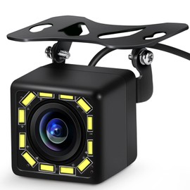 Car Rear View Camera Backup Reverse Camera HD 170° Wide Angle 12 LED Night Vision, for RV Trucks Trailer SUV