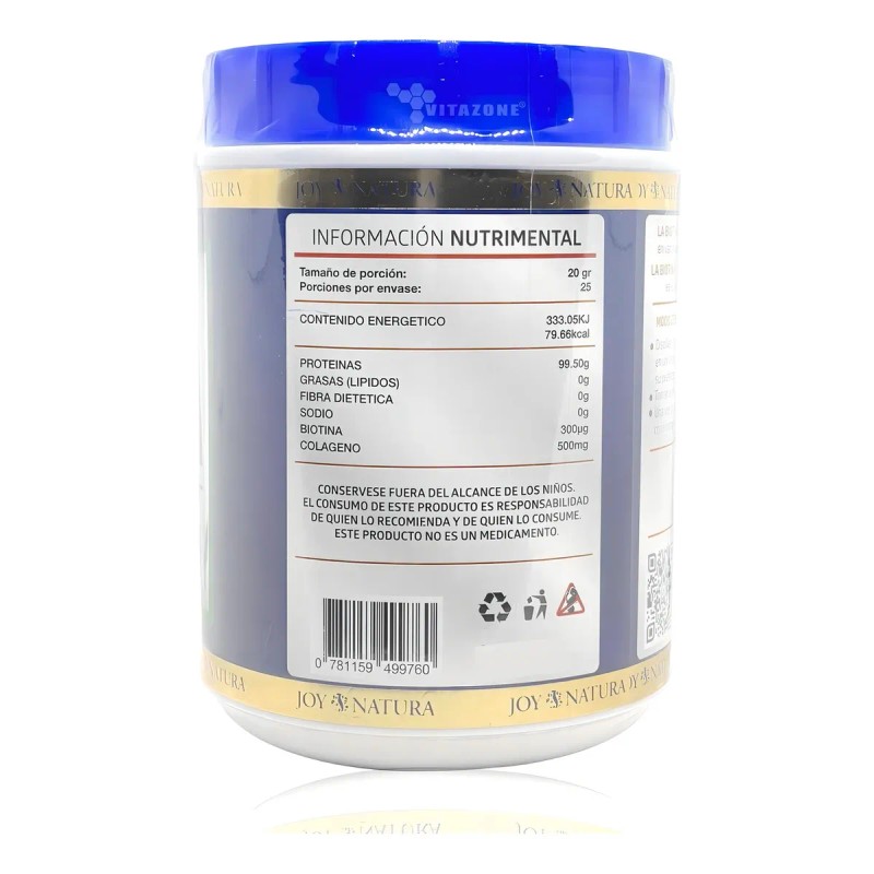 Biotina Polvo Para Uñas Y Piel Caida Cabello 500mg Joy
