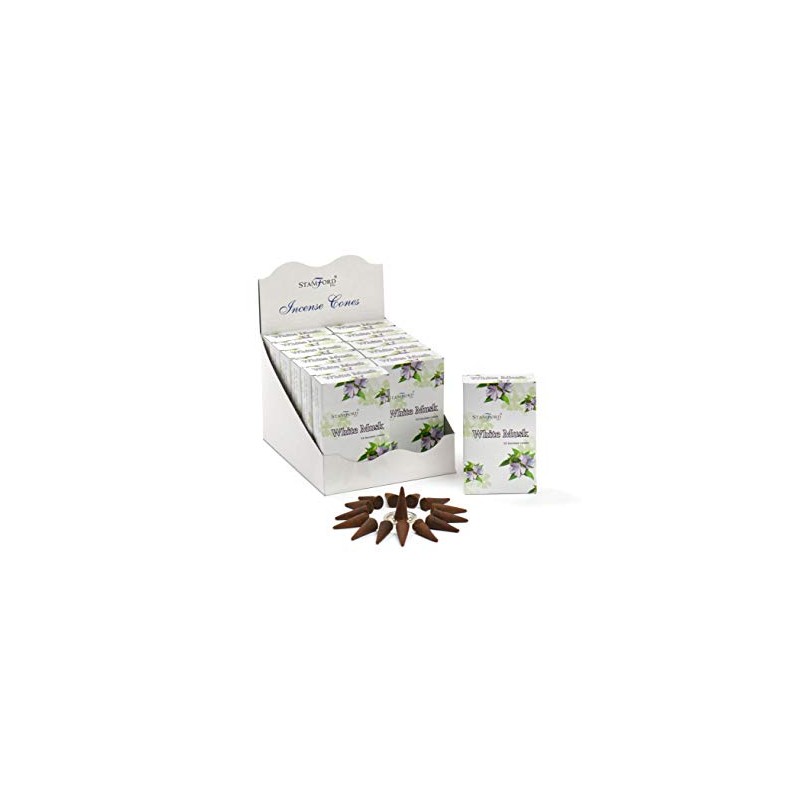 Stamford White Musk Incense Cones, 15 Cones x 12 Packs