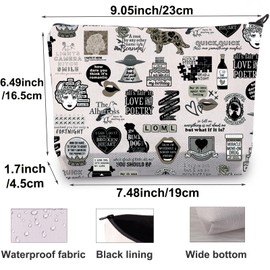 BWWKTOP Tortured Album Makeup Bag Singer Song Gifts All's Fair In Love And Poetry Makeup Zipper Pouch Bag Music Concert Gifts (LIGHTS)