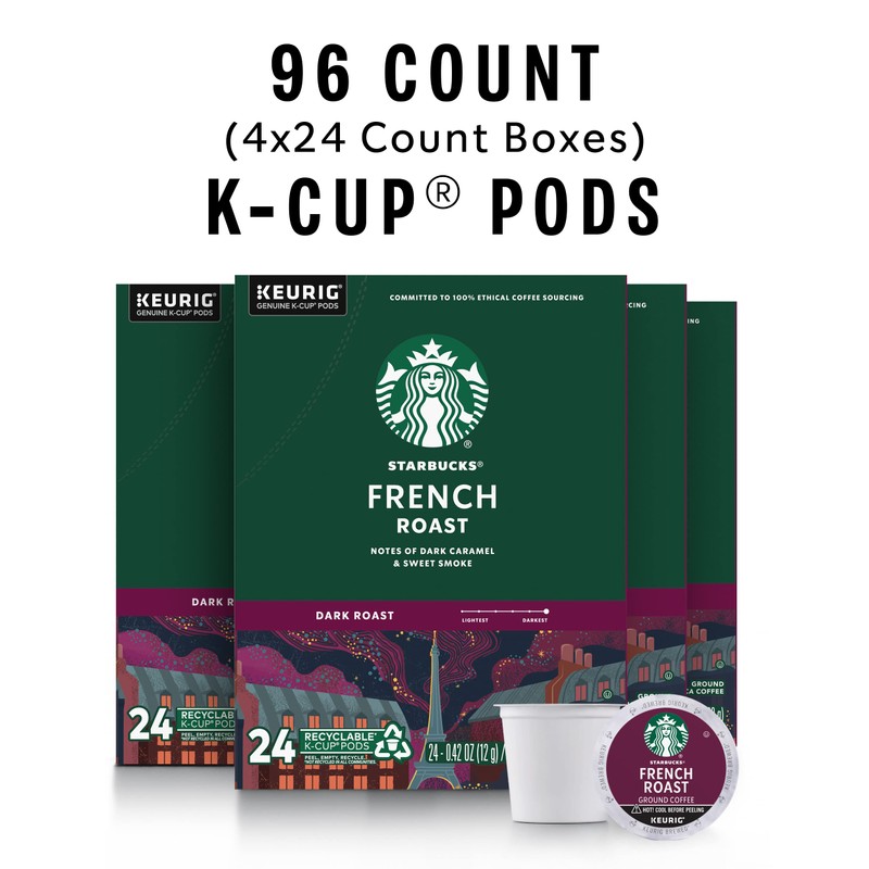 Starbucks K-Cup Coffee Pods, Dark Roast Coffee, French Roast for