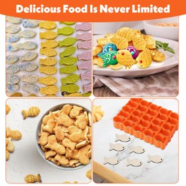 Tyqour Gold Fish Cracker Cookie Cutter 25 Cavity Plastic Goldfish Cracker Cutter Animal Cracker Cookie Cutters Gold Fish Cutter Mini Fish Biscuit Cutteranimal Cookie Cutters Molds For Baking