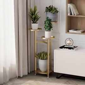 GarveeHome Plant Shelving Flower Pot Holder, Multi-Layer Plant Stands with Anti-Slip Feet, Corner Tiered Flower Plants Shelf Stand, Holder Plants Corner Display Rack for Living Room Bedroom