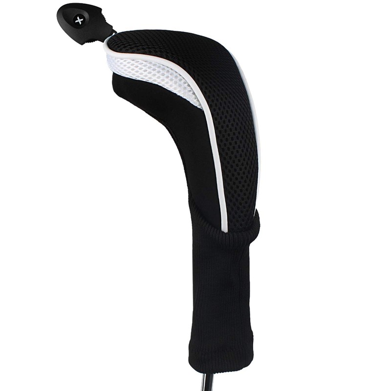 Andux Long Neck Golf Hybrid Club Headcovers with Interchangeable Number
