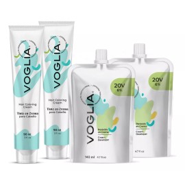 Voglia Tinte 4cc Castaño Medio + Peróxido Deep By Voglia - 2 Pack