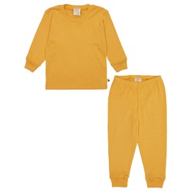 loud + proud Unisex Children's Fine Rib, Organic Cotton and GOTS Certified Pyjamas, Curcuma