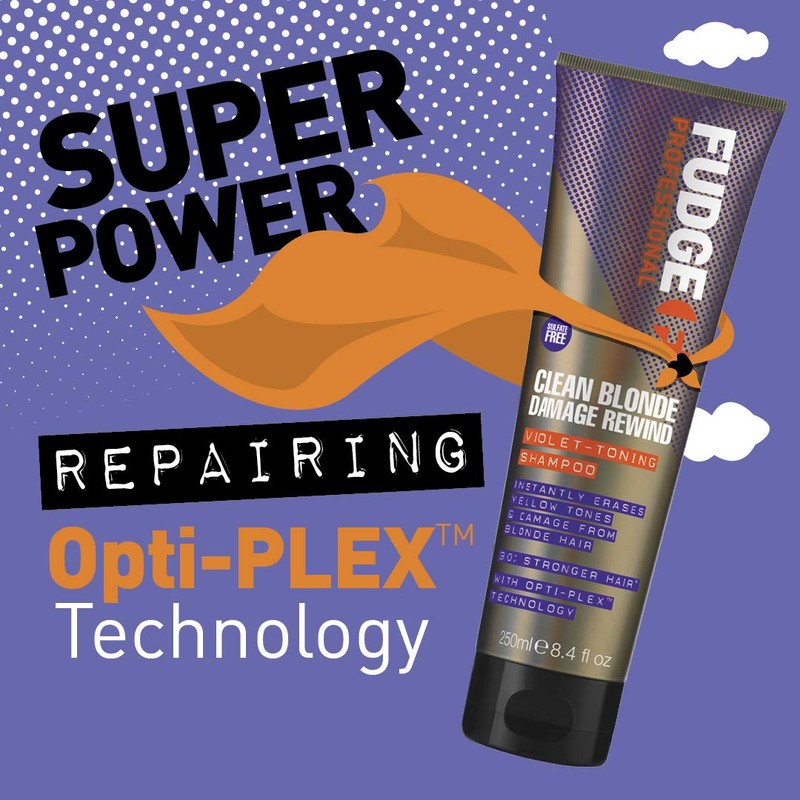 Fudge Clean Blonde Damage Rewind Violet-Toning Shampoo 8.4 oz