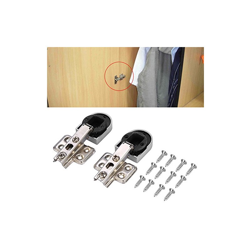 2Pcs Set Folded Hinge Cabinet Connectors for Cupboard Wardrobe Door