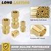 Taiidaues 53 Pcs Brass Compression Fittings Assortment Kit, 1/8" 3/16"