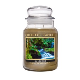 A Cheerful Giver - Rainforest - 24oz Scented Candle Jar - Cheerful Candle -135 Hours of Burn Time, Candles Gifts for Women