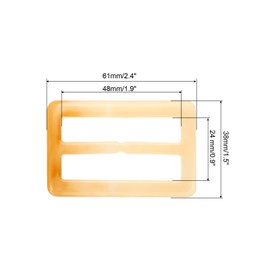 PATIKIL 1.5x2.4" Resin Scarf Ring Clip, 20Pcs Rectangle Scarf Ring Buckles for Woman Silk Scarf, Loose T-shirt, Decoration, Yellow