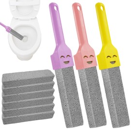12 Stück Bimsstein Toilette, Bimsstein Reinigungsstein mit 3 Griff, Pumice Stone, Cleaning Block WC zur Reinigung hartnäckiger Harnsteine&Kalk,zur Reinigung Küchen,Grill,Badezimmerduschen&Toiletten