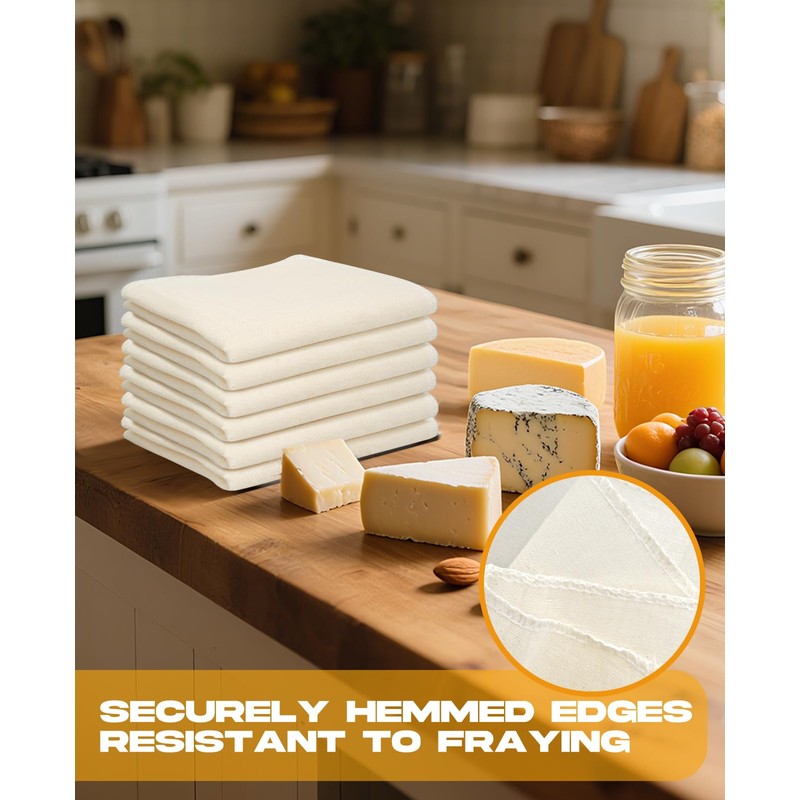 High-Grade 100 Cheesecloth – 6-Pack, Soft & Durable 20x20 Inch