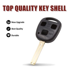 sourcing map 3 Button Key Shell Key Case Remote Control Car Key Replacement Key for Lexus ES300 GS300 GS400 GS430 GX470 IS300 LS400 LS430