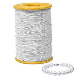 Elastic Cord for Bracelets, 350m/1148 Feet Bracelet String Bead Cord for Jewelry Making, Necklaces, Beading and Crafts(White)