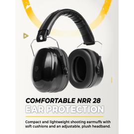 TRADESMART “His & Hers” Gun Range Kits - NRR 28 Shooting Ear Muffs, Gun Safety Glasses, NRR 33 Earplugs, Carry Case