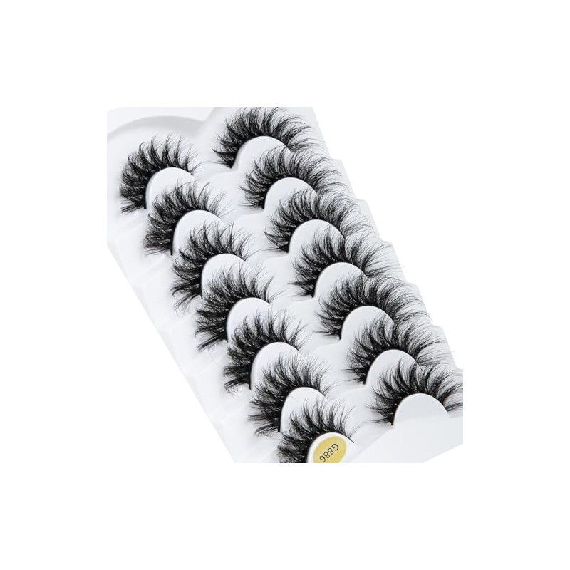 False Eyelashes 6D Artificial Eyelashes Set, Reusable Natural Eyelashes (G886)