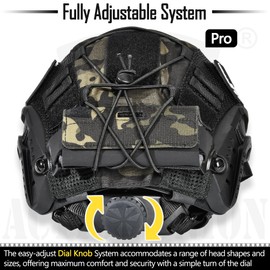 ACTIONUNION Airsoft Helmet and Mask Pro Set Tactical Paintball Helmet and Balaclava Mesh Mask MH Type with Helmet Counterweight (OD, Large)