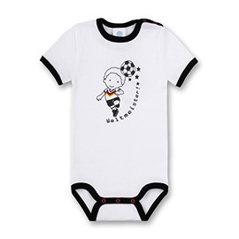 Sanetta Baby Bodysuit Short Sleeve Romper with World Champion Print - White, White