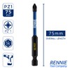 10 x Rennie Tools 75mm Long PZ1 Impact Screwdriver Driver