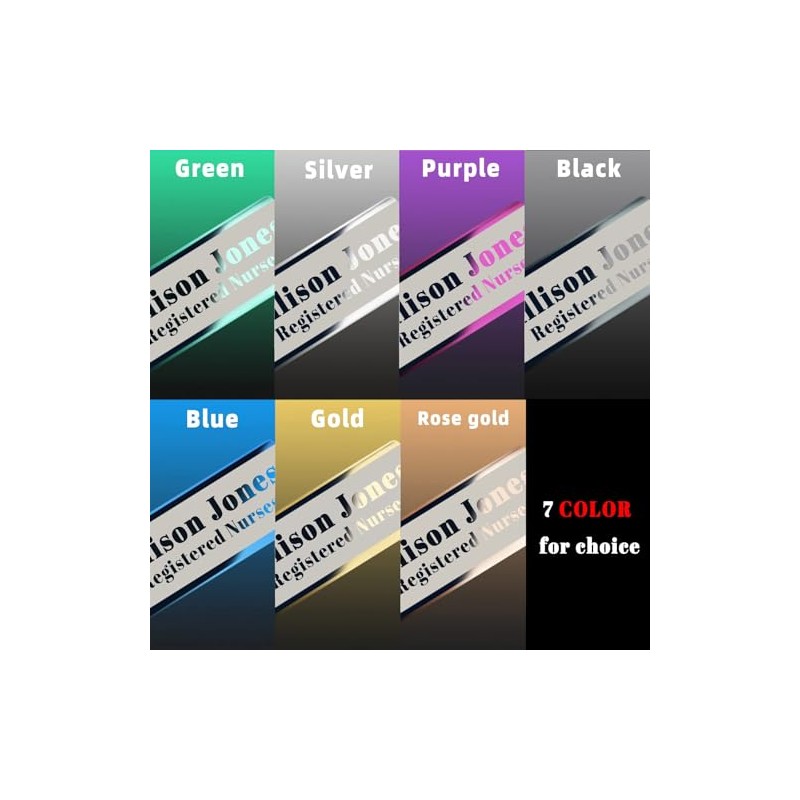 Insignias de etiquetas de nombre grabadas personalizadas: identificación personalizada con
