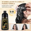 Black Hair Dye Shampoo 3 in 1, Shampoo para Canas