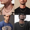 Reoxvo Gold Chain for Men, Gold Necklace Mens 5 mm