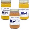 Amish Mustard Assortment - Three 7 Oz Jars - Dill,