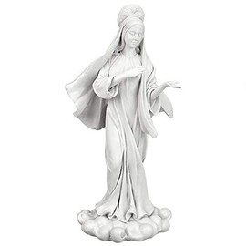 Design Toscano Blessed Virgin Mary of Unconditional Love Religious Statue by Artist Evelyn Myers Hartley, 12 inch, Large, White