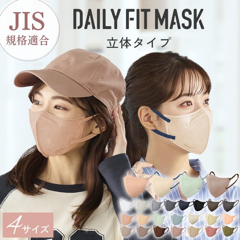 Iris Ohyama RN-F32SSB Non-woven 3D Mask, 3D Mask, 64 Pieces,