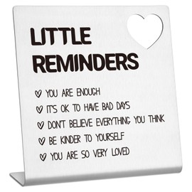 Funny Office Desk Decor Sign for Women Coworker Little Reminders Desk Decor Motivational Quote Home Office Bedroom Table Decor Gifts - TZB22