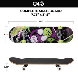Cal 7 Complete Standard Skateboard 7.5-8-Inch Deck (7.75" Boom)