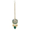 Efulgenz Conjunto de gargantilla de joyería india Maang Tikka pendientes