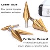 Yangoutool 5PCS Titanium Step Drill Bit Set with Automatic Center