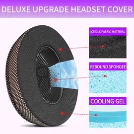 Jomwag Honeycomb Ice Gel Replacement Earpads for Bose QC25/QC35/QC45 - Black/Orange